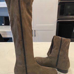 Ron White Brown Stretch Eco Suede Boot Size Euro 38/US 7.5/8 NEW
